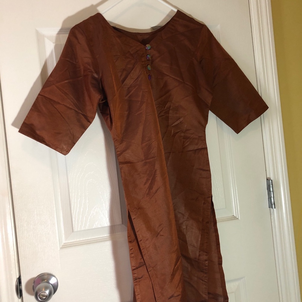 Brown shalwar kameez